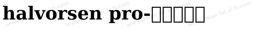 halvorsen pro字体转换